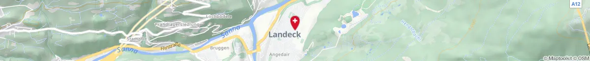 Kartendarstellung des Standorts für Pontlatz-Apotheke in 6500 Landeck-Öd